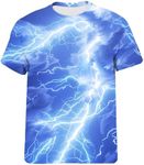 JiaerFlare Men's Print Graphic T Shirt Short Sleeve Summer T-Shirt Novelty Casual Tee, Blue3, Medium