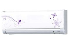 VVWV Lined Flower Air Conditioner Sticker AC Split Decals for Home Living Office Multicoloured Vinyl Printed Standard Size (for All Models/Sizes/Brands)