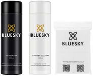 Bluesky Gel Polish Prep, Wipe and Remove Kit. Acetone Gel Polish Remover 250ml, Cleanser 250ml + Lint Free Wipes x 100. Gel Nail Polish Removal, Prep and After care