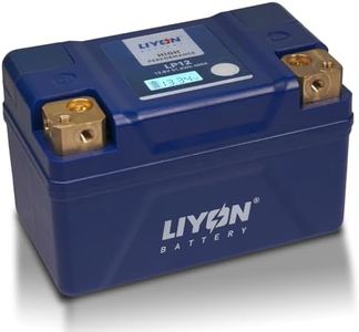 LIYON Lithium YTX9-BS/YTX7A-BS/YTZ10S-BS Motorcycle ATV Battery, 12v 4Ah LiFePO4 Powersports Battery, Instant-Start 400A 280 CCA(-25°C) - with 4 Universal-Fit EVA Spacers, Sportbike Naked Jet Ski UTV