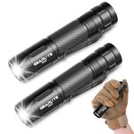 GEARLITE Torches LED Super Bright 1200 Lumens, 2 Pack LED Torch Rechargeable with 3 Lighting Modes, Long Battery Life, Waterproof Pocket Flashlight for Power Cuts, Emergency, Camping, Hiking, Outdoor