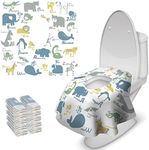 Toilet Seat Covers Disposable, 20 Pcs Extra Large Waterproof Toilet Cover for Toddlers Adults, Portable Individually Wrapped Travel Essentials for Kids Potty Training, Public Restrooms, Road Trip