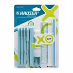 Flair Hauser XO Writing Stationery Kit | A Complete Writing Kit | Gift Set for Kids Students & Office | Combination Set of 10 - Color May Vary