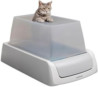 PetSafe ScoopFree Crystal Pro Self-Cleaning Cat Litter Box – Electric, Hands-Free Self-Scooping with Disposable Crystal Trays, Odor Control, Includes Hood, Gray