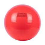 TheraBand Exercise Ball, Stability Ball with 55 cm Diameter for Athletes 5'1" to 5'6" Tall, Standard Fitness Ball for Posture, Balance, Yoga, Pilates, Core, & Rehab, Red