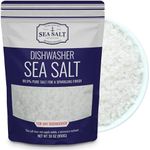 Dishwasher Salt - All-Natural Water Softener Salt for a Clean Finish - Compatible with Bosch, Miele, Thermador, Whirlpool Dishwashers and More - Food-Grade Coarse Sea Salt (30 oz Bag) - Sea Salt