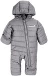 Snonook Baby Snowsuit Boys' & Girls' Insulated Powder Light Waterproof Snowsuit - Infant Snowsuit, Charcoal Grey, 3/6 Months