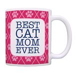 Cat Gifts for Women Best Cat Mom Ever Cat Lover Gifts for Women Cat Gifts for Girls Cat Coffee Mug Gift Coffee Mug Tea Cup Pink