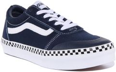 Vans Ward DW Sneaker, Checker Foxing Dress Blues/White, 2 UK Child