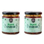 Pepperwicks Burnt Chilli Oil (150 gms) | Spicy, Umami, Garlicky Flavour | 100% Vegetarian | Natural & Fresh Ingredients | No Preservatives | Vegan | Gluten-Free | Eat with Dim Sums, Salads (Pack of 2)