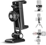 NEEWER Metal Phone Tripod Mount Adapter with Arca QR Base, Cold Shoe, 360° Swivel 180° Tilt, Phone Holder Compatible with iPhone 15 Pro Max Galaxy S24