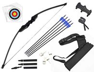 Dostyle Takedown Recurve Bow and Arrow Set Outdoor Archery Hunting Shooting Target Practice Training Longbow with Arrow Quiver (40 LB)