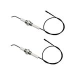 MENSI 11.8" Long Gas Grill Stove Electrode Spark Plug Eletronic Ignition Electrode for Piezo Igniter Pack of 2 with 2.3mm Round Terminal