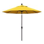 California Umbrella GSPT908117-F25 9' Round Market Umbrella, Crank Lift, Push Button Tilt, Lemon Olefin