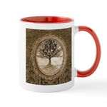 CafePress Tree of Life in Brown Mugs 11 oz (325 ml) Ceramic Coffee Mug