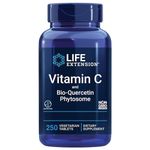 Life Extension, Vitamin C and Organic Quercetin Phytosome, 1000mg/15mg, Highly Dosed, 250 Vegan Tablets, Laboratory Tested, Gluten Free, Vegetarian, SOYA Free, Non-GMO