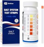 Ainkter Pool Salt Test Strips, Salt Test Strip for Spa Hot Tub, Swimming Pool Water Testing Kit for Salt, Fast and Accurate Saltwater Pool Test Strips of 0-8000 ppm(50 Strips)