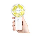 brrf Mini Thunder Handheld Fan (upto 18 hours running), Rechargeable 4000 mAh battery operated Portable Fan, Desk Fan, Carry it anywhere, White