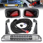 for 1996-2013 E-Z-GO TXT Golf Cart LED Headlight Bar Kit & Tail Light Assembly with Wiring Harness Switch