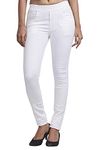 ADBUCKS Women's Slim Fit Cotton Jeggings (Jegg_SPY_White_34_White_34)