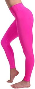 Compression Leggings for Women, Tummy Control Workout Gym Running Yoga Pants, Pink, Medium