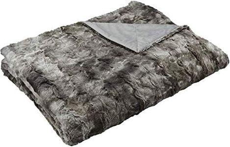 Amazon Basics Faux Fur Throw - Grey