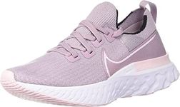 Nike Women's React Infinity Run Flyknit Plum Fog/Pink Foam-White Shoes-7 UK (9 US) (CD4372-501)