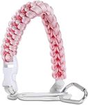 Arctic North Paracord Handle for Water Bottle (Pink Rose) - Carrying Strap for Wide Mouth Flask - Carrier Cord for Flasks and Bottles - Compatible with Many Water Bottle Sizes 10 oz - 64oz