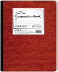 Ampad Gold Fibre Computation Book, Red Cover, Ivory Paper, Letter Size, 4 Square Inch Rule, 76 Sheets, 1 Each (22-156)