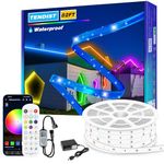 TENDIST 82FT Outdoor LED Strip Lights Waterproof, IP67 RGB Bande Lumineuse LED Exterieur, 24V Rope Lights Waterproof with Smart App Control for Pool, Gazebo, Balcony, Eave, Patio Decor (one roll)
