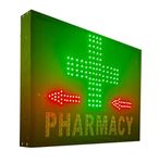 SIGNS AND ARTS PHARMACY PLUS LED SIGN FOR PHARMACY AND MEDICAL,DRUG STORES 24INCH X 18 INCH FLASHING GREEN AND WHITE WALL MOUNTABLE,STORE FRONT-PIXEL LED,FLASHING ON BOth sides,WATERPROOF