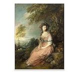 Thomas Gainsborough Wall Art - Mrs.Richard Brinsley Sheridan Poster - Portrait Poster - Renaissance Art Prints - Fine Art Oil Paintings for Home School Classroom Wall Decor Unfamed 12x16in/30x40cm)