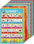 DOCADAN 15 Kids Educational Posters for Preschoolers Toddlers Classroom Learning Homeschool Teaching Alphabet ABC Numbers