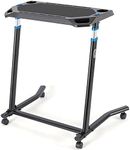 CXWXC Indoor Cycling Desk - Adjustable Height Computer Stand Non-Slip Surface - Portable Bike Trainer Fitness Desk with Lockable Wheels (4 Swivel Wheels)