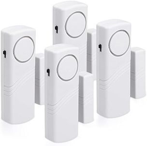 kwmobile 4x Alarma para puerta y ventana - Protección antirrobo inalámbrica - Alarmas con sensor - Sistema de seguridad para el hogar