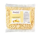 DEPILAH Brazilian Hot Film Wax|Pack Of 500 Gram Yellow Stripless Wax (White Chocolate), Women