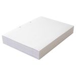 A4 Loose Leaf Ream Paper, 8mm Ruled with Margin, Header & Footer, 2 Punched Holes, 500 Sheets / 1000 Pages