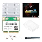 MPE-AX3000H WiFi 6 Wireless Card Dual Band 802.11ax Half Mini PCI-E WiFi Card PCI Express Network Adapter BT5.2 2.4GHz 574Mbps 5GHz 2.4Gbps(160MHz) for Windows 10/11 64 bit Better 7260HMW WiFi Card