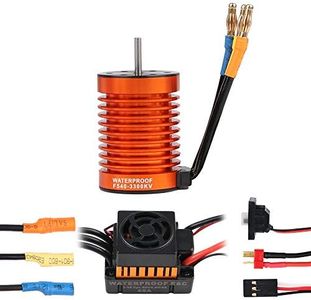 Crazepony-UK F540 3300KV Brushless Motor Waterproof with 45A ESC Electronic Speed Control Combo Set 3.175mm Shaft for 1/10 RC Car Truck by
