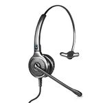 Leitner LH240 Corded Office Telephone Headset Single-Ear - Includes a 5-Year Warranty (Easy Connect Bundle)…