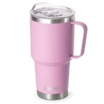 koodee Tumbler with Handle, 30 oz Stainless Steel Double Wall Insulated Tumblers with Lid and Straw Coffee Tumbler for Men and Women (Baby Pink)