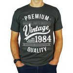 My Generation T-Shirts Vintage Year - Aged to Perfection - 40th Birthday Gift | Present Mens T-Shirt Charcoal Grey XL