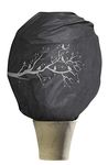 Windhager Protect XL Winter Decorative Fleece Cover, Cold Protection, Frost Protection, Garden Fleece, Cover Fleece, Bird Motif, Size XL, 1.1 x 1.1 m, Anthracite, 07398