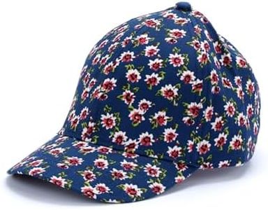Peppercorn Kids Girls Baseball Cap - Vintage Floral- Navy - M (2-6Y)