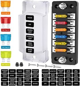 Nilight 6 Way Fuse Block with Negative Bus 12V Blade Fuse Holder ATC/ATO Standard Fuse Box Label Stickers Waterproof Cover Fuse Panel for Automotive Cars Trucks RVs Campers Vans, 2 Years Warranty