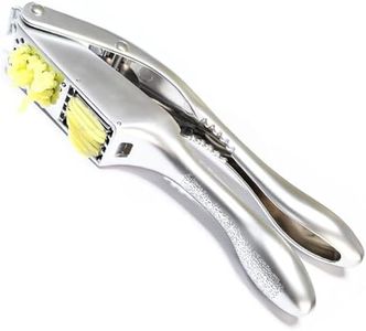 Garlic press and slicer 2 in 1,Effortlessly Crush, Slice, and Mince Garlic,with this Versatile Kitchen Tool - Perfect for Home Cooks and Professional Chefs Alike. (Pearl White)