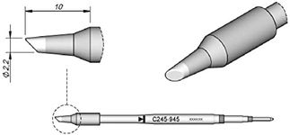 JBC c245945 Soldering Tip for T245