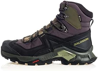 Salomon Men's Quest Element GTX Hiking Shoe, Black/Deep Lichen Green/Olive Night, 12 US