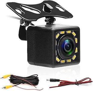 Camecho Telecamera di retromarcia con Super 12 LED Night Vision IP67 Telecamera di retromarcia impermeabile per auto 170° Grandangolare Visioni notturne Telecamere di retromarcia di backup