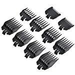 ANNTIM 10PCS Hair Clipper Guards, 10 Sizes Hair Clipper Combs Guides, Limit Comb Hair Cutting Guide Replace Comb Compatible with Many Wahl Clippers, 1.5mm/3mm/4.5mm/6mm/10mm/13mm/16mm/19mm/22mm/25mm